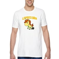 Xtrafly Apparel Mens Leprecorn Unicorn Leprechaun St. Patricks Day Clover Ирландски тениска