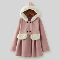 NSENDM Зимни палта момичета Размер Топка Момичета Зимно ветроустойчиво яке за палто деца топло момичета с размер яке палто розово 4- години
