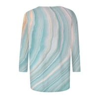 Фетални ръкав ризи за жени Сладки цветя печат графични тениски блузи Случайни Плюс размер основни върхове Пуловер Дамски върхове