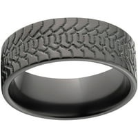 Персонализиран Мъжки Протектор за гуми Черен цирконий Сватбена халка с комфортен дизайн