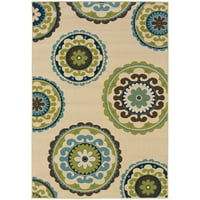 Ориенталски тъкачи на Америка фризийски флорални вътрешни полипропиленови килим, кафяв