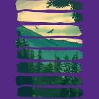 Изгубени в дивата природа Дамски пурпурен Хедър Графичен състезателен гръб потник - дизайн от хора хл