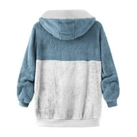 Forestyashe за женско зашиване на джоба пуловер пуловер пуловерна топла изкуствена вълнена джобове палто