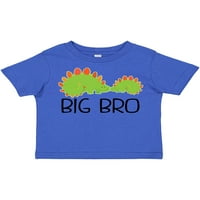 Inktastic Big Bro Dinosaur Brother Grower Anrancition Gift Toddler Boy Girl Тениска