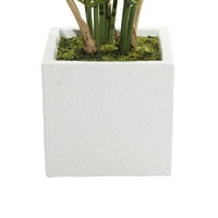 33 квадратна папрат изкуствено растение с Бяло стъклопласт пот