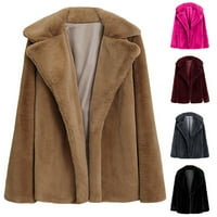Wozhidaoke палта за жени топло дебело палто твърдо палто външно яке от кардиган палто копкови палта за жени