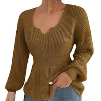 fvwitlyh женски пуловери райета с пуловер с шия за жени с джъмпер на джъмпер на пуловер