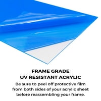 Frame Brown Frame Frame - Пълната модерна фото рамка включва UV акрилна предпазител отпред, без киселина, без киселина