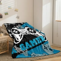 Хвърлете одеяло за диван в леглото, тематични игри на Gamepad, ултра меки леки антилигиращи фланелни одеяла