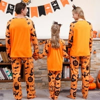 Хелоуин съвпадение на семейни пижами комплекти прилеп вещица от печат с дълъг ръкав топ панталони pjs заспиване за семейни двойки деца бебе