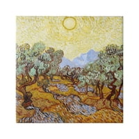 Ступел индустрии маслинови клонки Винсент Ван Гог класически живопис живопис галерия увити платно печат стена изкуство, дизайн от един1000пейнтинг