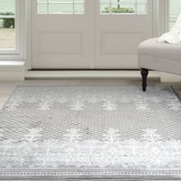 Съмърсет Хоум Роял Гардън зона килим, сиво и бяло