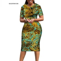Африкански рокли за печат за жени с къс ръкав Дашики Традиционно облекло WY6482