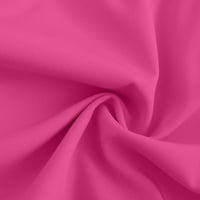 Рокли за жени Himiway жени лятна свободна солидна цветна шева без ръкави A-Line рокля гореща розова XL