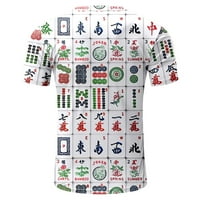 Тениски за аутингх за мъже мъжки лятна ежедневна кръгла шия mahjong 3d тениска блуза тениски тениска дамски върхове