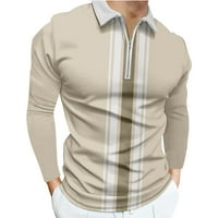 Gathrrgyp плюс размер дълги ръкави върхове за мъже просвет, мъже ежедневни 3D печат завой пуловер с цип дълъг ръкав блуза