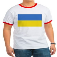 Cafepress - тениска на флаг Украйна - памучна тениска с пръстен