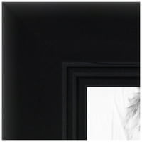 Артофрамс Сатен Черно Двойна Стъпка Устна Рамка За Картина, Черно Дърво Рамка Плакат