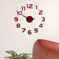 Yinmgmhj алармен часовник Направи си стенен часовник 3d огледало повърхностен стикер домашен офис декор часовник