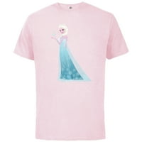 Дисни замразени Елза магия снежинка тениска-къс ръкав памучна тениска за възрастни - персонализирани-меко розово