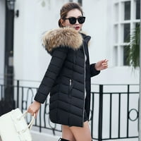 Палто за жени модни твърди жени ежедневни по -дебели зимно тънко палто модна модна гащеризма