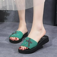 добри движения плюшени чехли за жени външна търговия чехли дамски балерини чехли обувки зелено 6.5