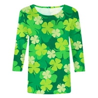 Сейнт Патрикс Ден на реколтата Топ ирландски подаръци за жени под долари St Patricks Ден ризи за майчинство Летни ризи за жени St. Patricks Day Decor риза риза