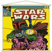 Star Wars: Saga - Boba Fett - Плакат за стена на комичен покрив с дървена магнитна рамка, 22.375 34