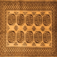 Ahgly Company Indoor Square Southwestern Orange Country Country Rugs, 7 'квадрат