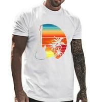 Мъже пролетта лятна ваканция плаж отпечатана тениска кръгла шия с голям размер кратък ръкав горни ризи