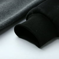 KALI_STORE MENS HOODIE Мъжки качулки пуловер дълъг ръкав ежедневен суичър с джобни качулки с качулка с качулка черна, 3xl