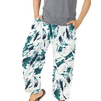 Tejiojio Men's и Big Men's Releamed Fit Men's Fashion Bloomers Loose Elastic Beach Athleisure Printed панталони