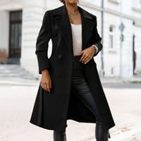 Женско палто дълги якета за жени ежедневна работа женско вълнено палто блуза тънко палто окоп
