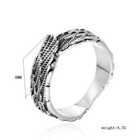 Factory Toyella доставя Европа и Америка ретро мъжки титаниев стоманен пръстен сребро 8