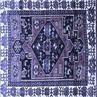 Ahgly Company Indoor Square Persian Blue Traditional Area Cugs, 8 'квадрат
