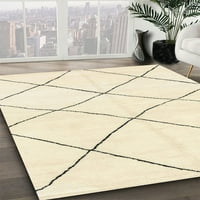 Ahgly Company Machine Wareable Indoor Square Abstract Khaki Gold Area Rugs, 5 'квадрат