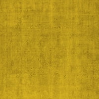 Ahgly Company Machine ПРОЧАВАНЕ НА ВЪЗДУШНА РЕКТОМА ОРИЕНТАЛ Жълта индустриална зона килими, 6 '9'