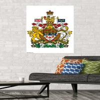 Канада-ГЕРБ плакат за стена, 22.375 34