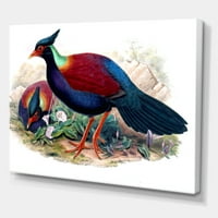 Древни птици в дивата природа живопис платно изкуство печат