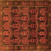 Ahgly Company Indoor Square Persian Orange Traditional Area Rugs, 6 'квадрат