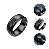 Моден пръстен бижута интелигентен температурен дисплей двойка пръстен