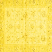 Ahgly Company Indoor Rectangle Oriental Yellow Traditional Area Rugs, 5 '7'
