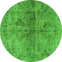 Агли Компания Закрит Кръг Персийски Зелени Традиционни Килими Площ, 3 ' Кръг