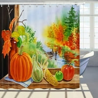 Деня на благодарността душ завеса есен акварелен тиквен царевица Завеса за баня полиестер плат баня комплекти с куки