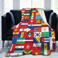 Меки хвърлят одеяло Световни Знамена топли фланелни одеяла за диван диван Спалня Подаръци за възрастни деца