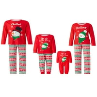Gwiyeopda Коледа пижами комплекти празници семейство съвпадение на снежен човек сън