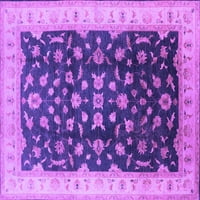 Ahgly Company Indoor Rectangle Oriental Purple Traditional Area Rugs, 2 '5'