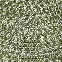 Превъзходен сплетен овален вътрешен килим на открито, 5 '8', зелено бяло