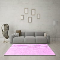 Ahgly Company Indoor Square Solid Pink Modern Reale Rugs, 6 'квадрат
