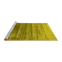 Ahgly Company Machine Wareable Indoor Rectangle Persian Yellow Bohemian Area Rugs, 5 '8'